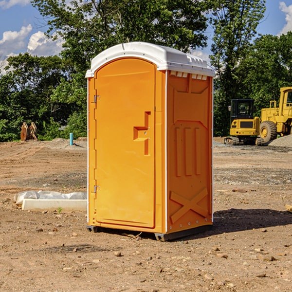 how often are the portable restrooms cleaned and serviced during a rental period in Sebewaing